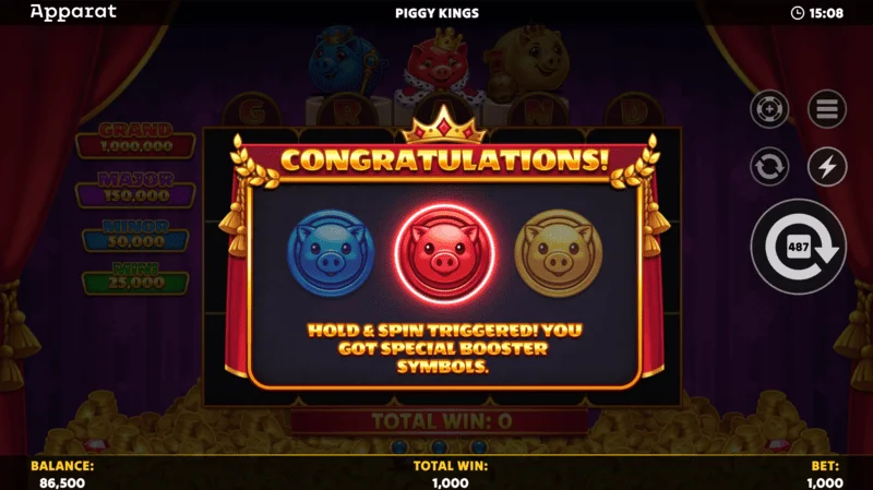 Piggy Kings - Free Spins le Crown Scatter